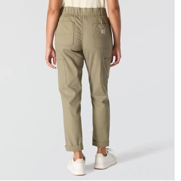 Carhartt Women’s Ripstop Work Pants | Relaxed Fit Utility | Olive | Size M 8/10 - Picture 2 of 11